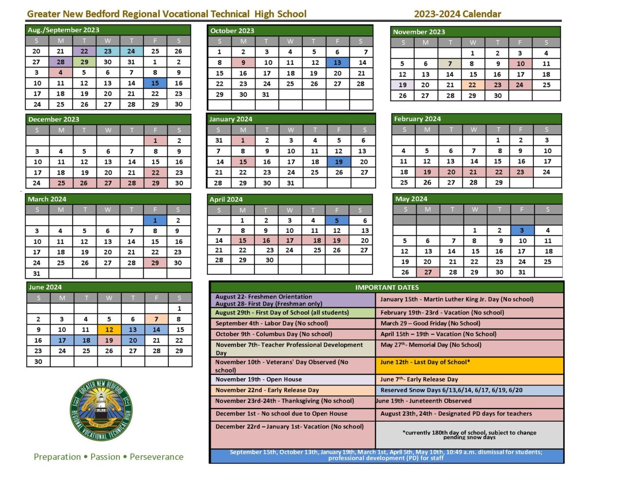 GNBVT Calendar | Greater New Bedford Regional Vocational Technical High ...