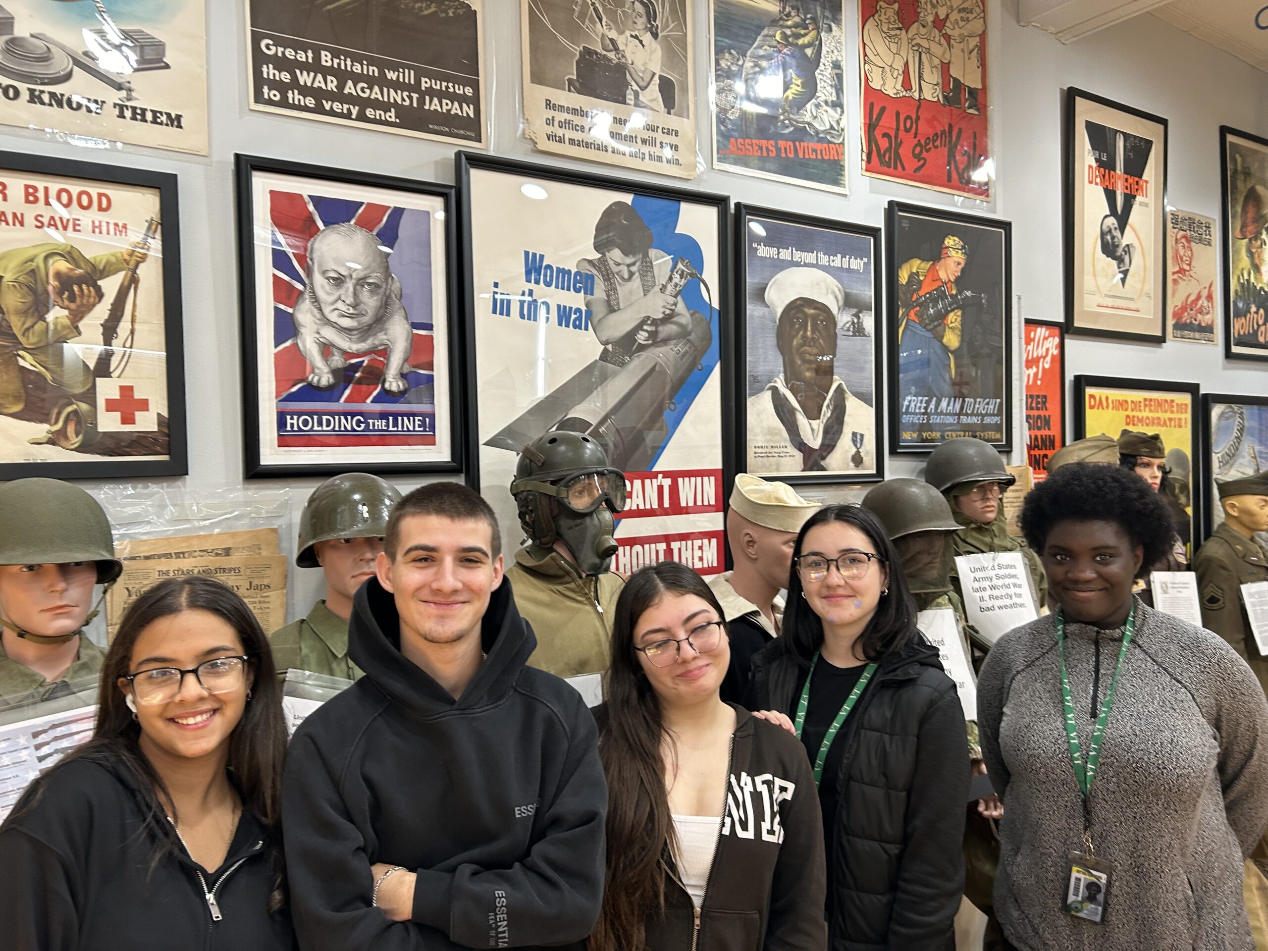 group of students in museum