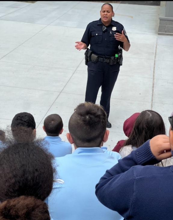 Officer Leanne Fisher giving probably the best speech the world has ever heard of.