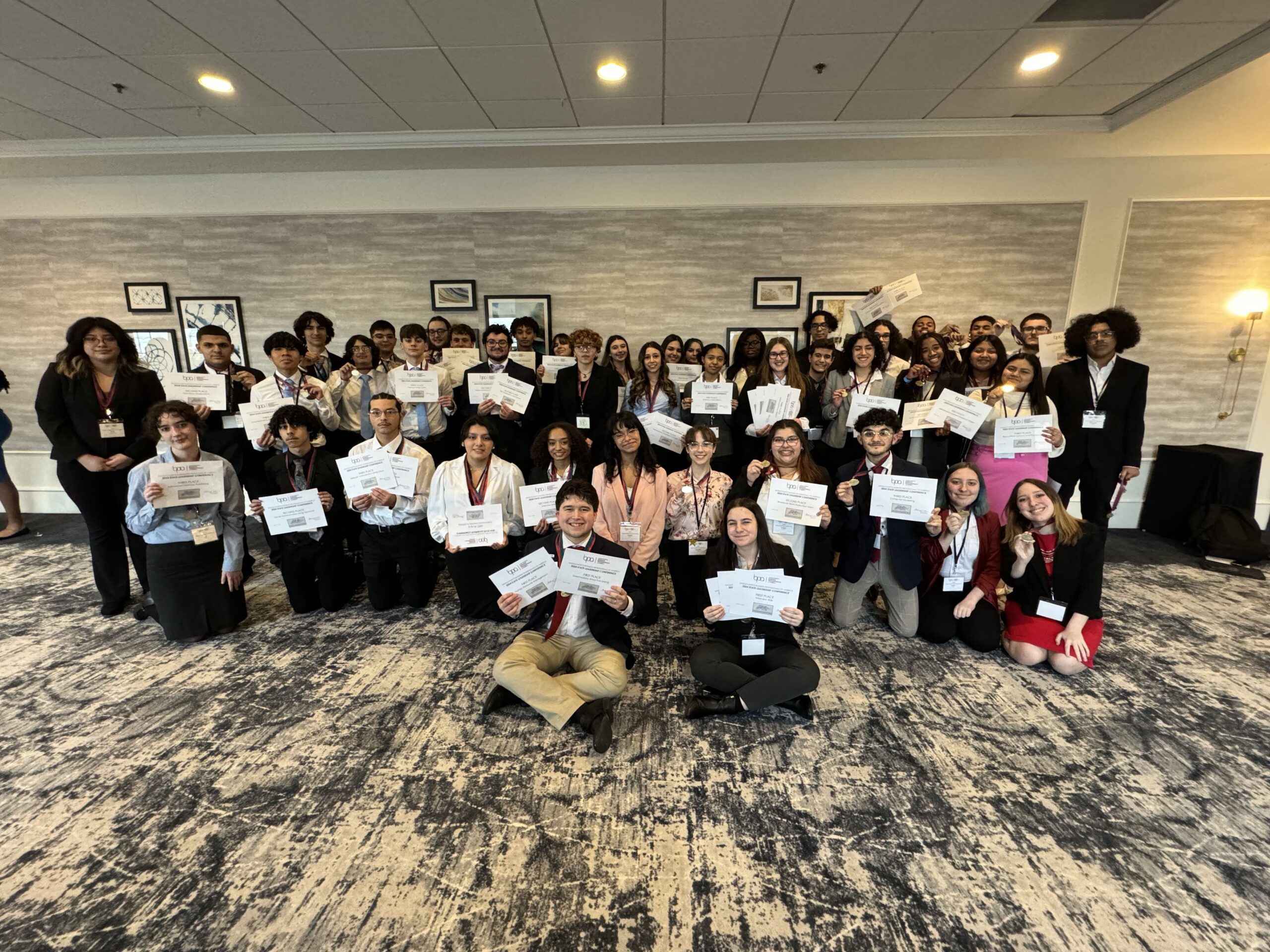 group of students participating in the national bpa